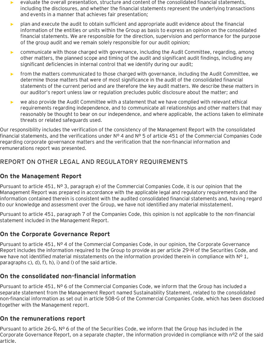 Page 5 of the auditors report of the consolidated financial statements (photo)