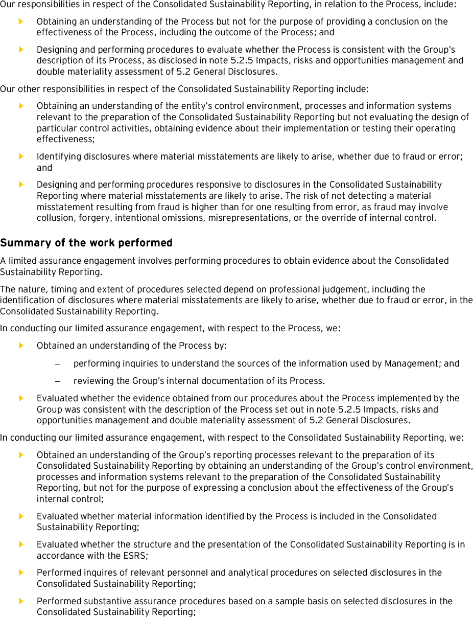 Page 3 of the independent limited assurance report (photo)