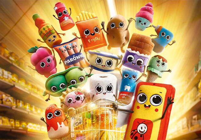 Stuffed toys of Biedronka's “Gang Produkciaków” campaign (photo)