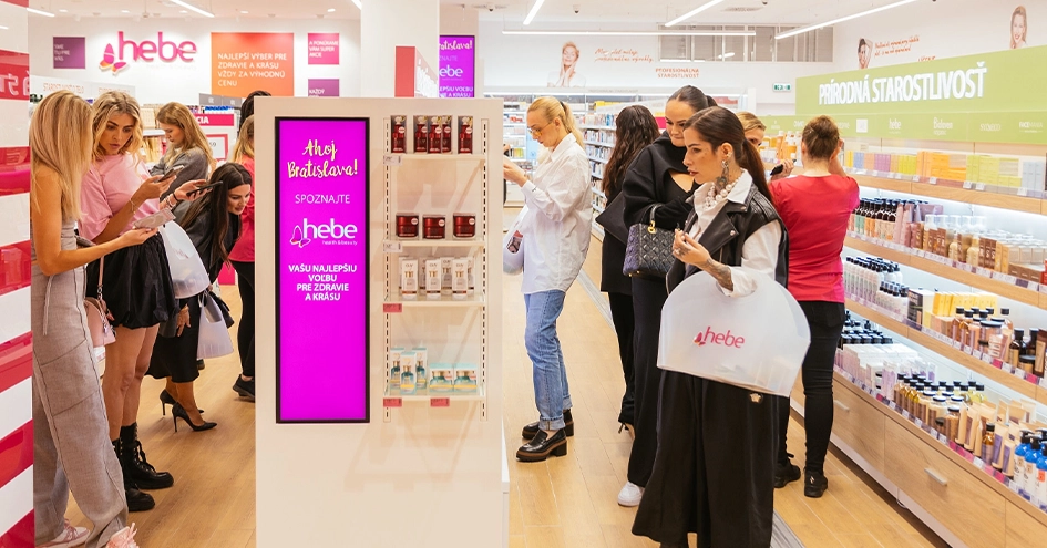 Shoppers inside a Hebe store (photo)