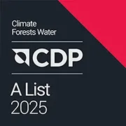 CDP badge, Climate Forests Water, Triple A list 2025 (badge)