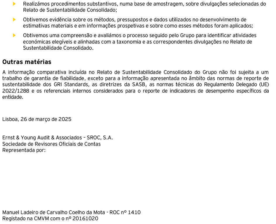 Página 4 do Relatório Independente de Garantia Limitada de Fiabilidade&nbsp; (foto)