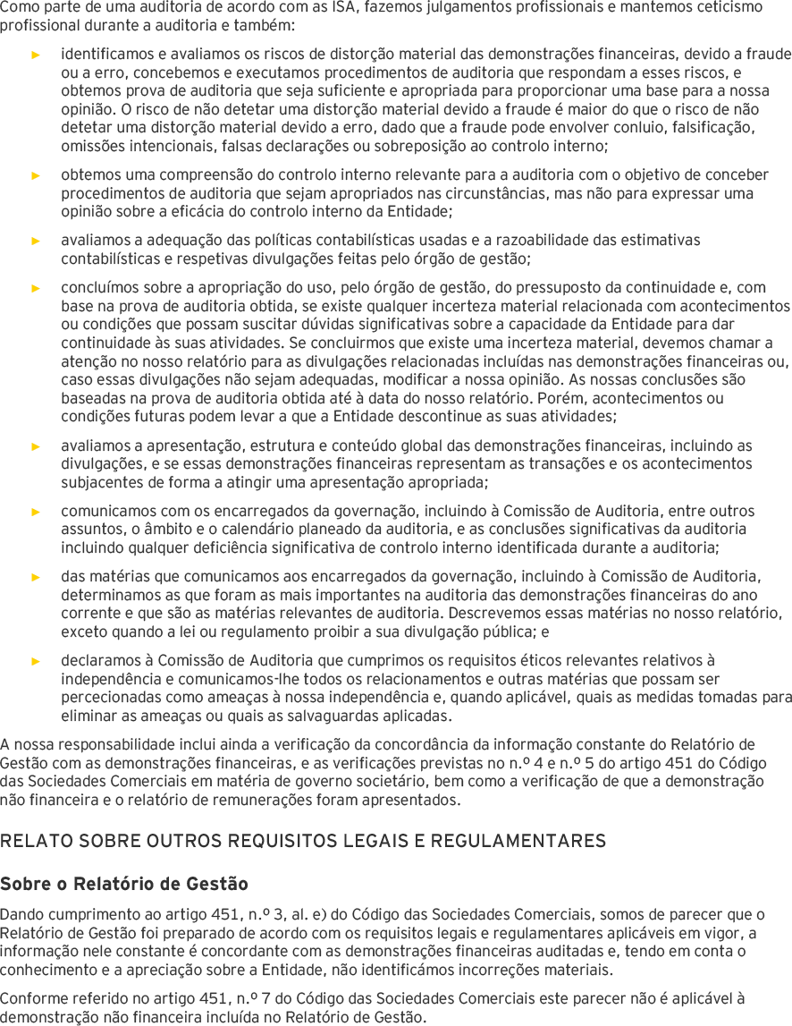 Página 3 do relatório de auditoria das demonstrações financeiras individuais (foto)