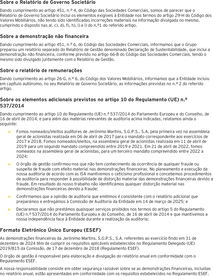 Página 4 do relatório de auditoria das demonstrações financeiras individuais (foto)