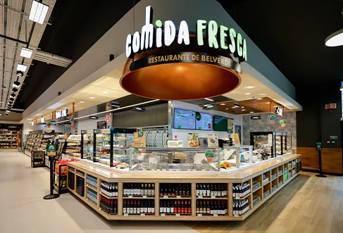 Fachada de um restaurante Comida Fresca dentro de uma loja Pingo Doce (foto)
