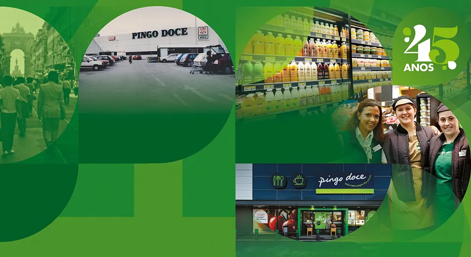 Fotografias antigas e modernas de lojas, produtos, funcionários e clientes do Pingo Doce, para comemorar o seu 45.º aniversário (foto)